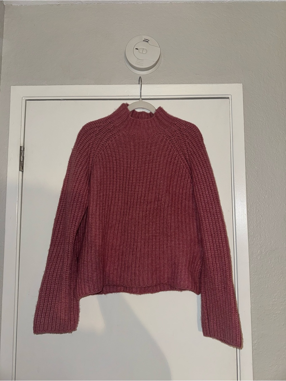 Zara Ribbed Mock Neck Sweater - Dusty Rose